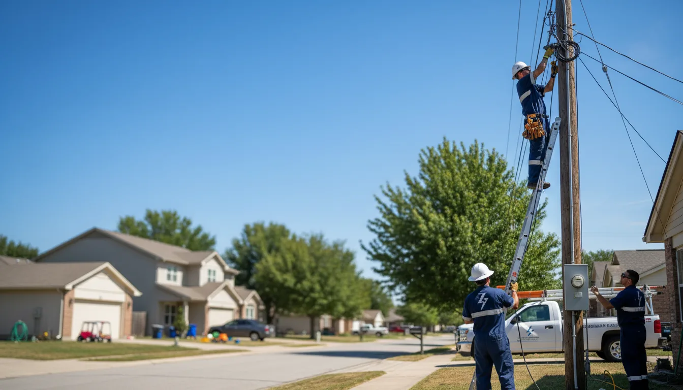 Residential electrician providing installation services in Mercedes, TX